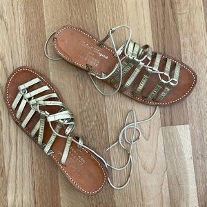 Vintage Robert Clergerie gold sandals